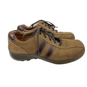 Skechers Mens Casual Leather Shoes Brown Size 9.5 Lace-Up Comfortable Everyday